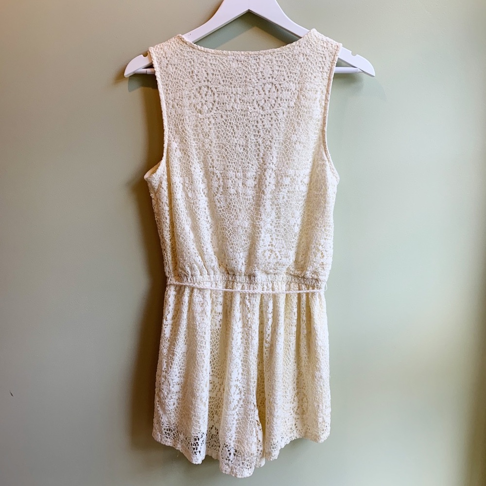 American Eagle Outfitters Cream Romper